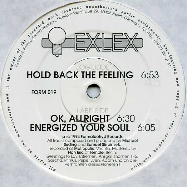 Exlex : Hold Back The Feeling (12")