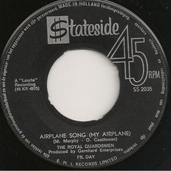 The Royal Guardsmen : Airplane Song  (My Airplane) (7", Mono)