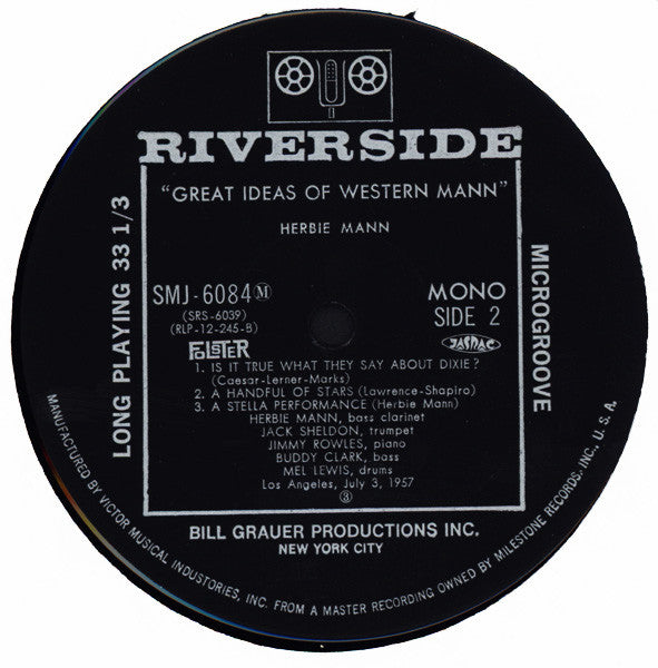 Herbie Mann's Californians : Great Ideas Of Western Mann (LP, Album, Mono, RE)