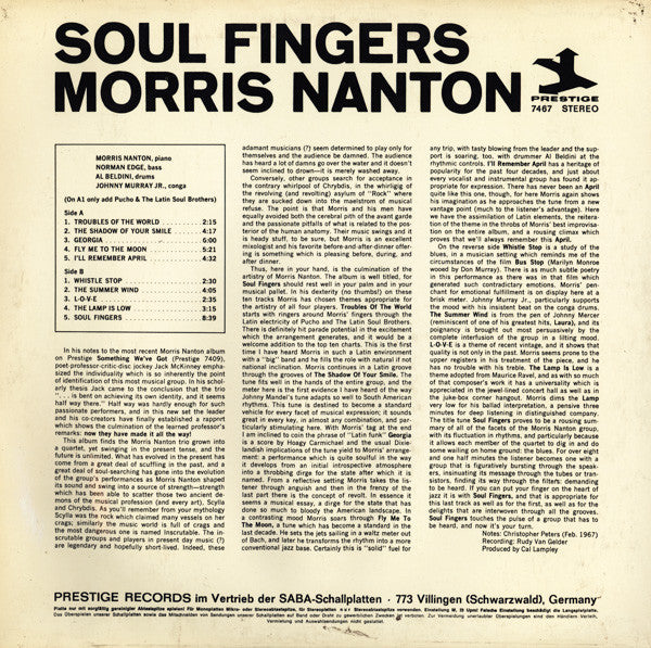 Morris Nanton : Soul Fingers (LP, Album)
