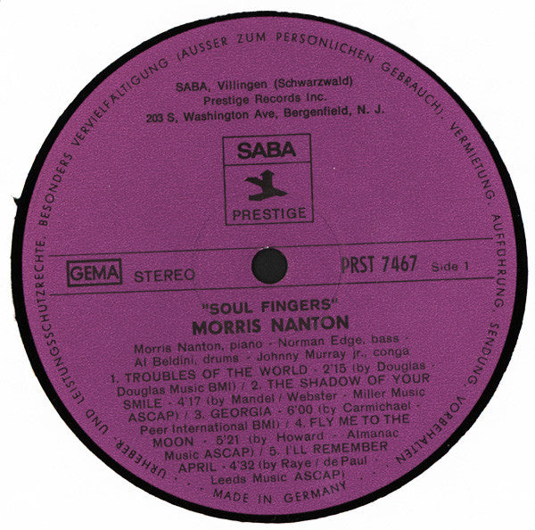 Morris Nanton : Soul Fingers (LP, Album)