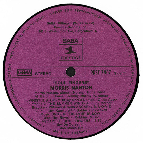Morris Nanton : Soul Fingers (LP, Album)