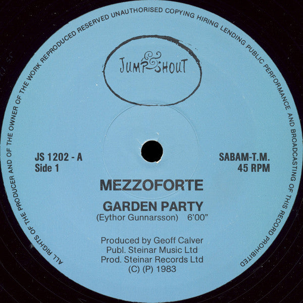 Mezzoforte : Garden Party (12", Maxi)