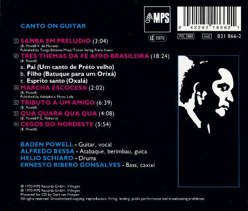 Baden Powell : Canto On Guitar (CD, Album, RE)