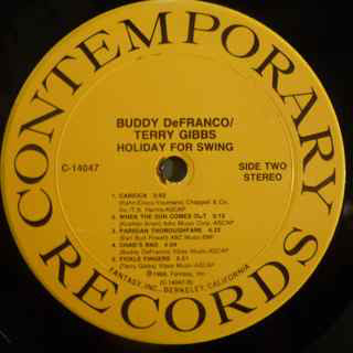 Buddy DeFranco / Terry Gibbs Quintet : Holiday For Swing (LP, Album)