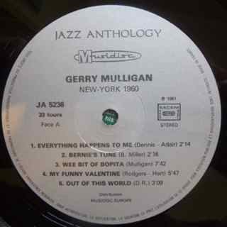 Gerry Mulligan : New-York December 1960 (LP, RE)