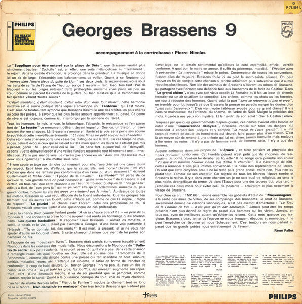 Georges Brassens : IX (LP, Album, Mono)