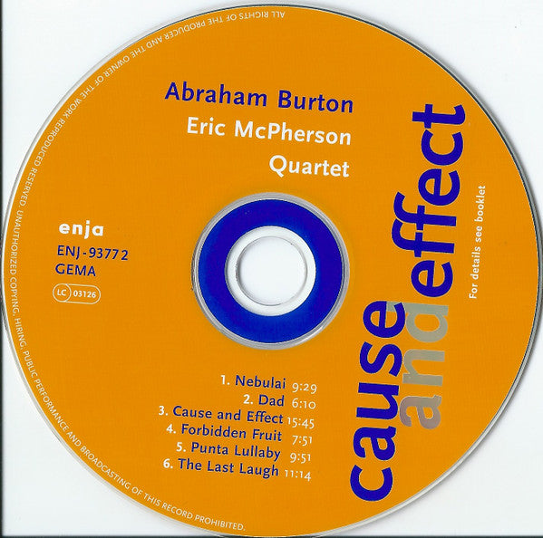 Abraham Burton - Eric McPherson Quartet : Cause And Effect (CD, Album)
