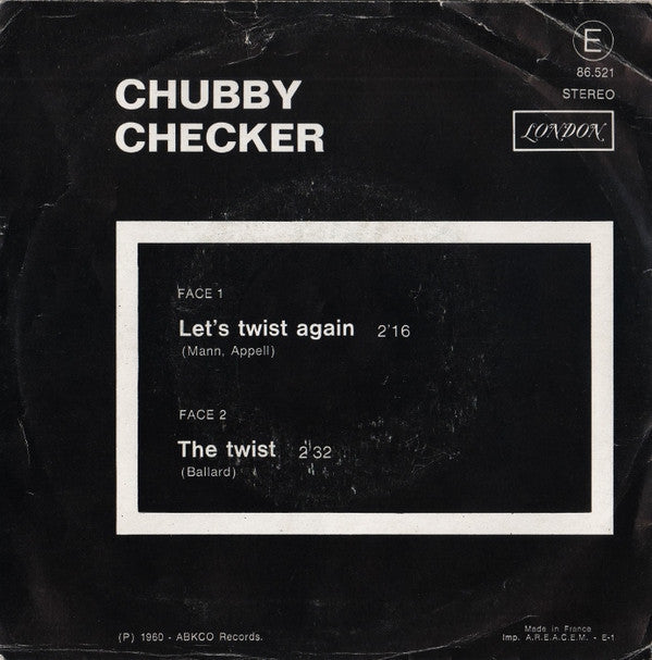 Chubby Checker : Let's Twist Again / The Twist (7", Single, RE)