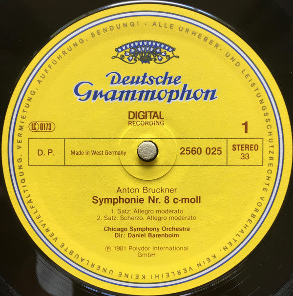 Anton Bruckner, Daniel Barenboim, Chicago Symphony Orchestra & Chorus*, Jessye Norman, Yvonne Minton, David Rendall, Samuel Ramey : Symphonie No. 8 - Te Deum (2xLP)