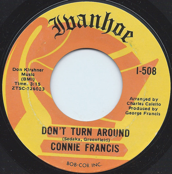 Connie Francis : I Don't Wanna Walk Without You (7", Single)