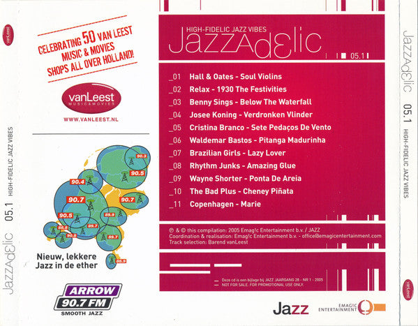 Various : Jazzadelic 05.1 High-Fidelic Jazz Vibes (CD, Comp, Promo)