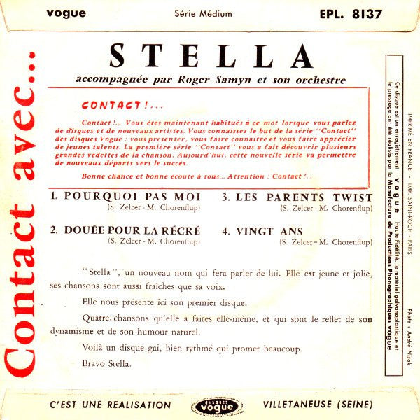 Stella (5) : Douée Pour La Récré (7", EP)