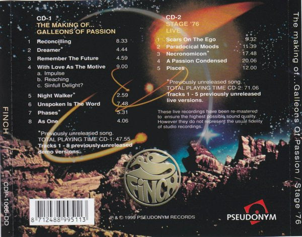 Finch (4) : Stage '76 - The Making Of...Galleons Of Passion (2xCD, Album, Ltd, RM)