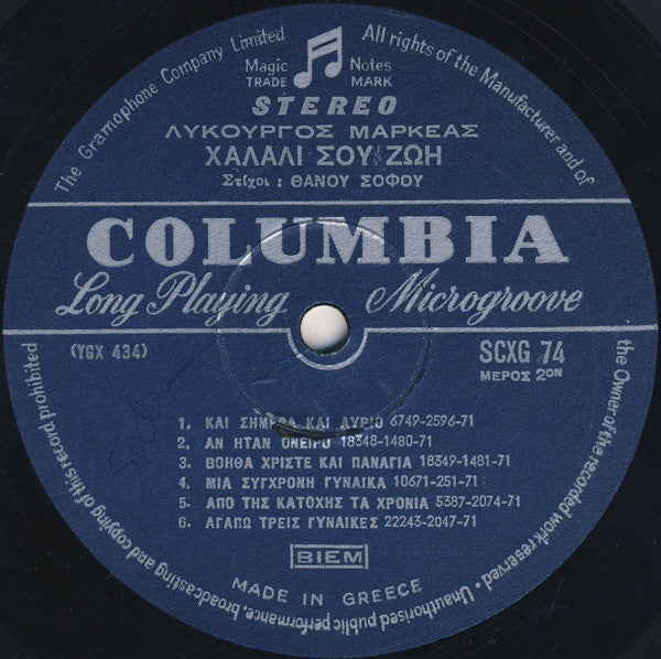 Μαρκέας* - Σοφός* - Μπιθικώτσης* - Κόκοτας* : Χαλάλι Σου Ζωή (LP, Album)