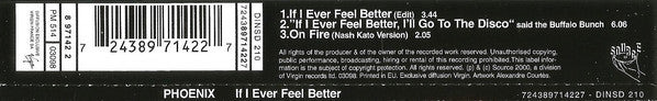 Phoenix : If I Ever Feel Better (CD, Maxi)