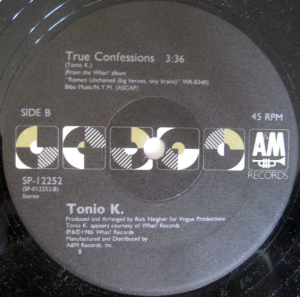 Tonio K. : I'm Supposed To Have Sex With You (12")
