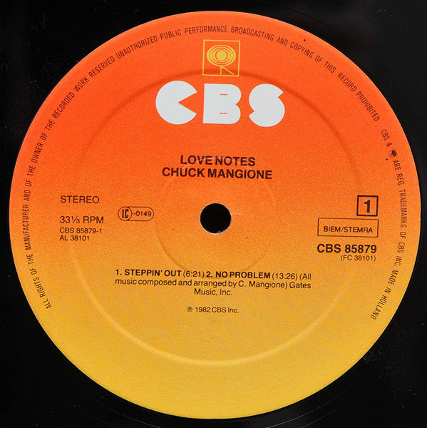Chuck Mangione : Love Notes (LP, Album)