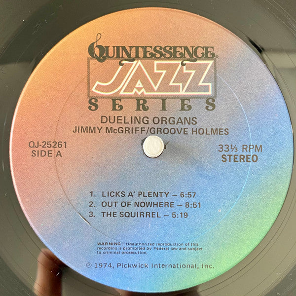 Jimmy McGriff, Richard "Groove" Holmes : Dueling Organs (LP, Album, RE, RM)