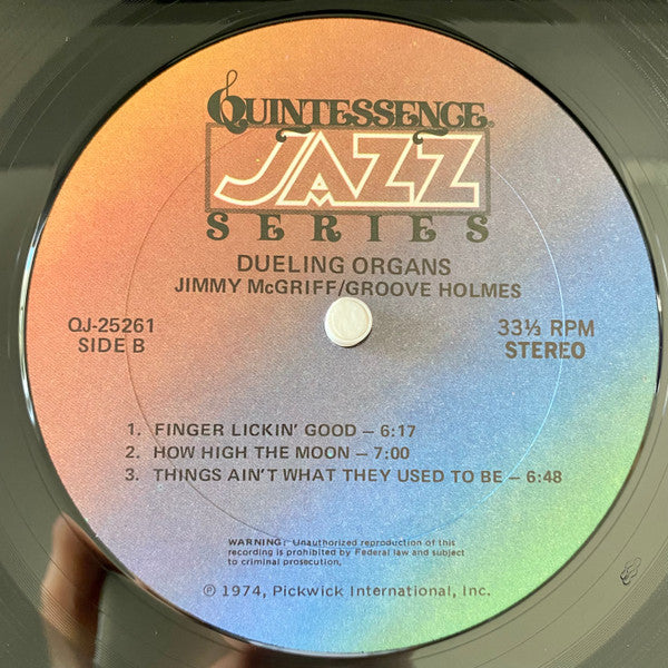 Jimmy McGriff, Richard "Groove" Holmes : Dueling Organs (LP, Album, RE, RM)