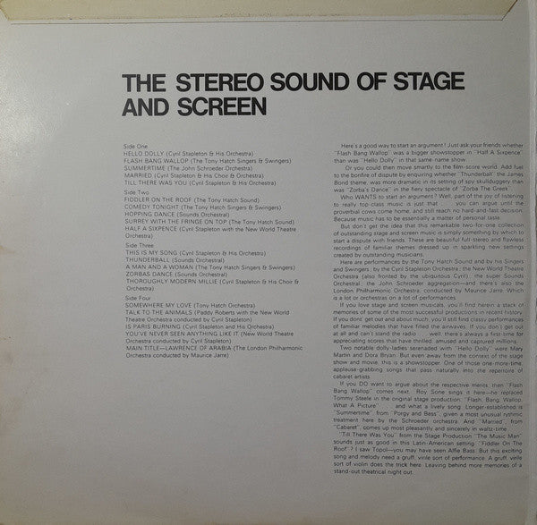 Various : The Stereo Sound Of Stage And Screen (2xLP)