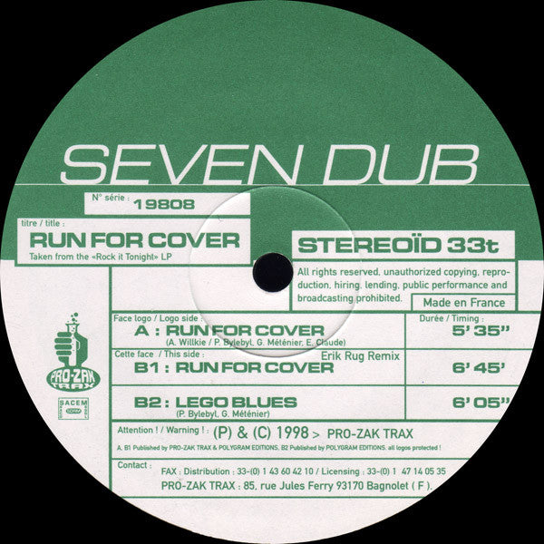 Seven Dub : Run For Cover (12")