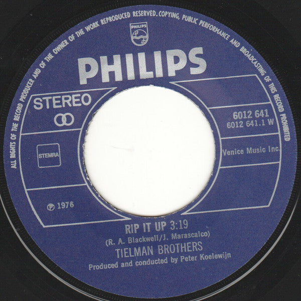 Tielman Brothers : Rip It Up (7", Single)