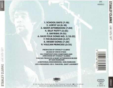 Stanley Clarke : Live 1976 - 1977 (CD, Album)