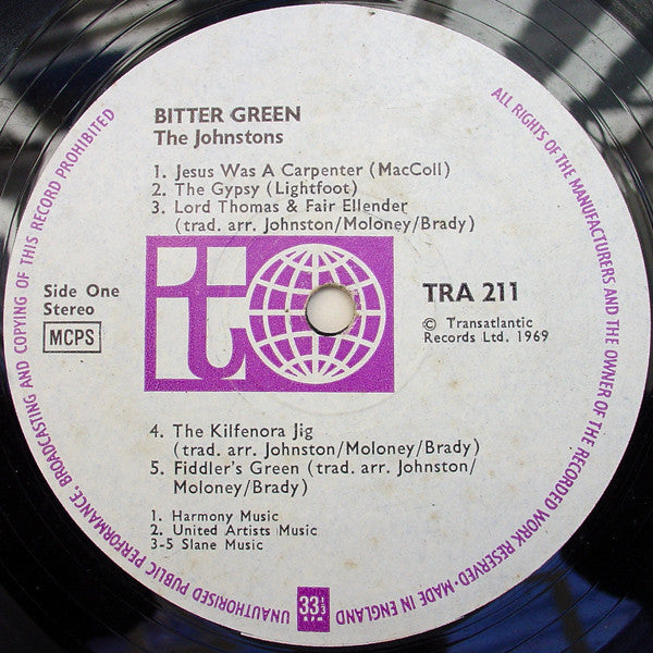 The Johnstons : Bitter Green (LP, Album)
