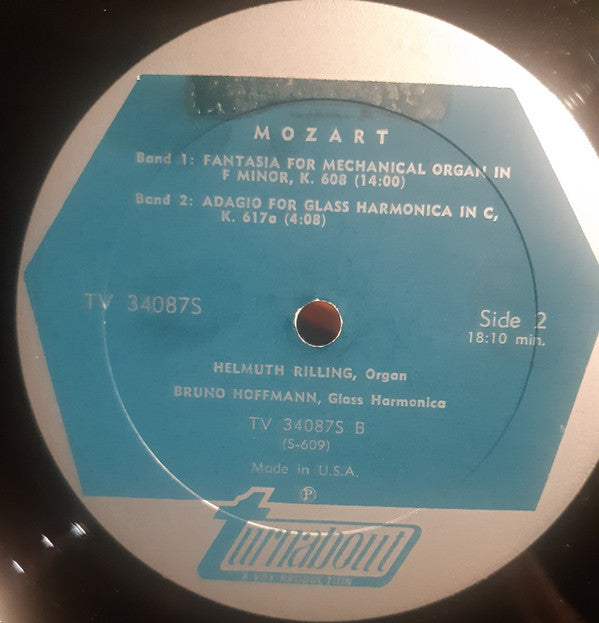 Wolfgang Amadeus Mozart, Jean Patero, Helga Storck, Helmuth Rilling, Bruno Hoffmann : Concerto For Flute And Harp, K. 299 / Fantasia For Mechanical Organ, K. 608 / Adagio For Glass Harmonica Solo, K. 617a (LP, Album)