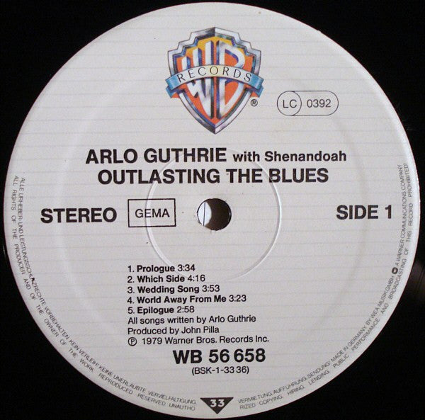 Arlo Guthrie With Shenandoah (2) : Outlasting The Blues (LP)