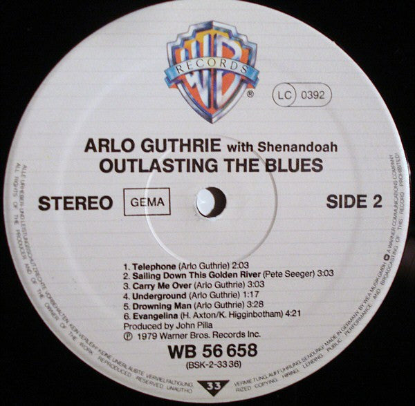 Arlo Guthrie With Shenandoah (2) : Outlasting The Blues (LP)