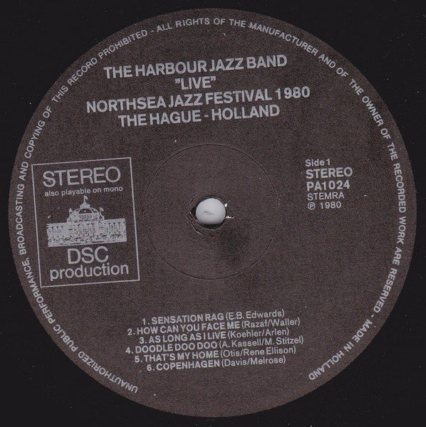 The Harbour Jazz Band : "Live" At The Northsea Jazz Festival 1980 (LP, Album)