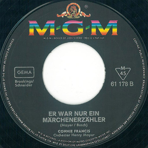 Connie Francis : Laß Mich Bei Dir Sein / Er War Nur Ein Märchenerzähler (7", Single, Mono)