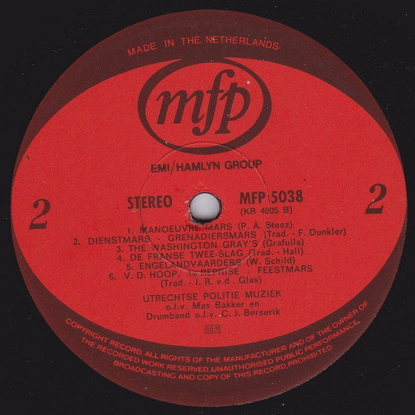 Politiekapel Utrecht : Utrechtse Politie Muziek (LP)