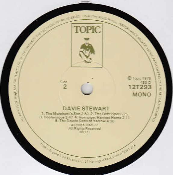 Davie Stewart : Davie Stewart (LP, Album, Mono)