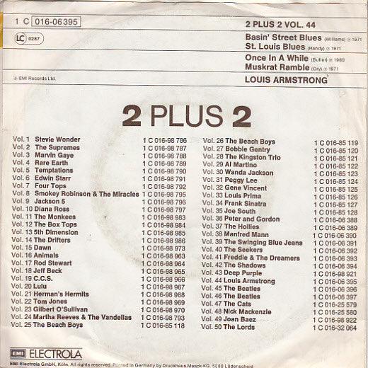 Louis Armstrong : Basin' Street Blues / St. Louis Blues / Once In A While / Muskat Ramble (7", EP)