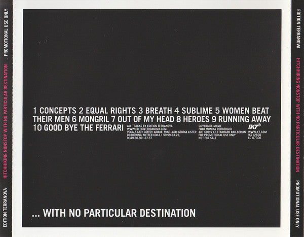 Terranova : Hitchhiking Nonstop With No Particular Destination (CD, Album, Promo)