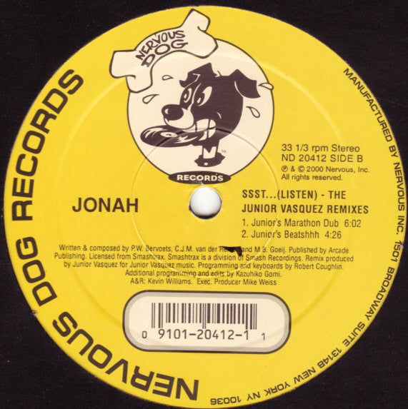 Jonah : SSST... (Listen) (The Junior Vasquez Remixes) (12")