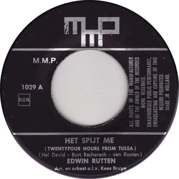 Edwin Rutten : Het Spijt Me / Jij Staat Naast Mij (7", Single)