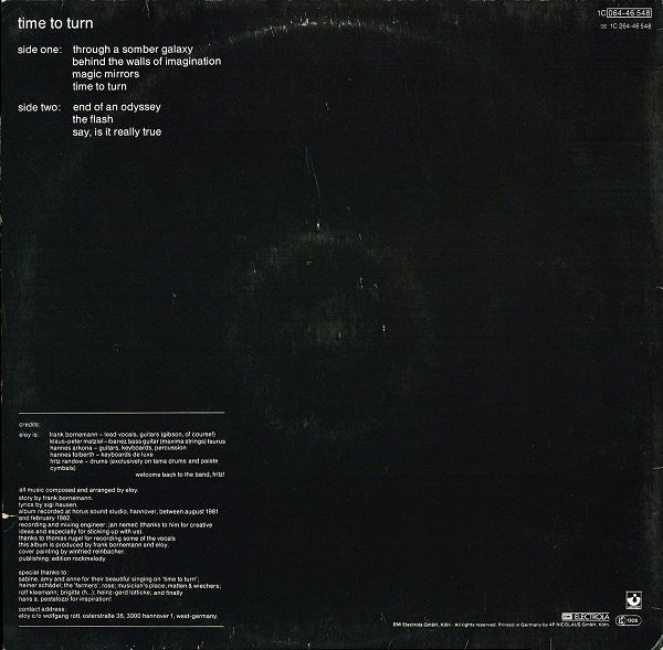 Eloy : Time To Turn (LP, Album, Gat)
