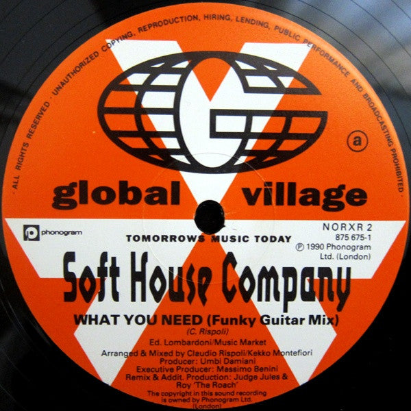 Soft House Company : What You Need  (Remix) (12")
