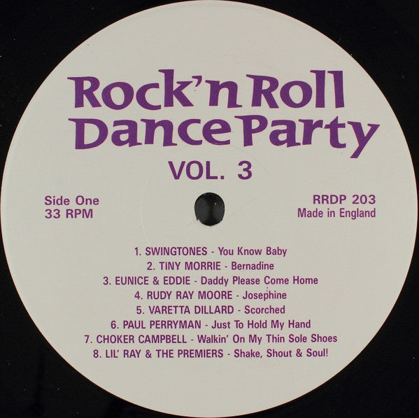 Various : Rock'n Roll Dance Party Volume Three (LP, Comp, Unofficial)