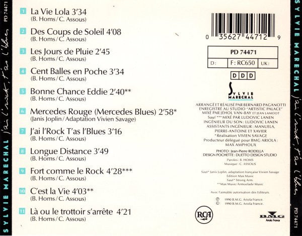 Sylvie Maréchal : J'ai L'Rock, T'as L'Blues (CD, Album)