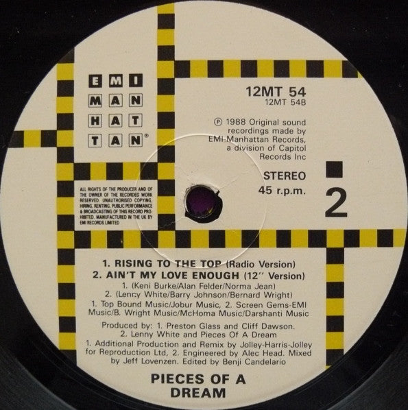 Pieces Of A Dream : Rising To The Top (12")