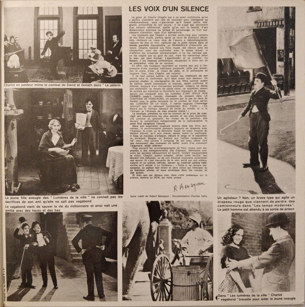 Charlie Chaplin - Michel Villard : Les Musiques Des Films De Charlie Chaplin (LP, Album, RE)