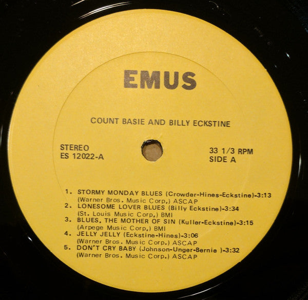 Billy Eckstine With Count Basie Orchestra : Basie/Eckstine Incorporated (LP)
