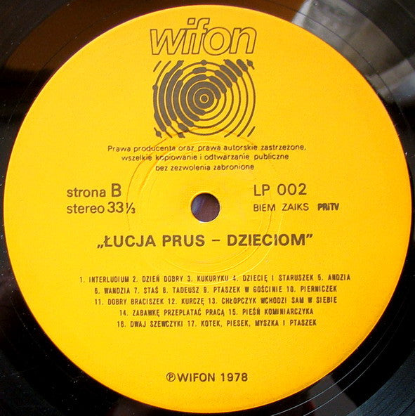 Łucja Prus : Łucja Prus Dzieciom (LP, Album)