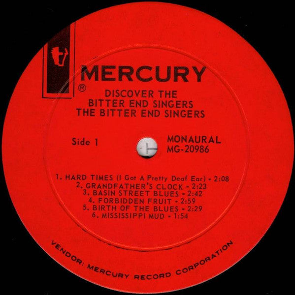 The Bitter End Singers : Discover The Bitter End Singers (LP, Album, Mono)