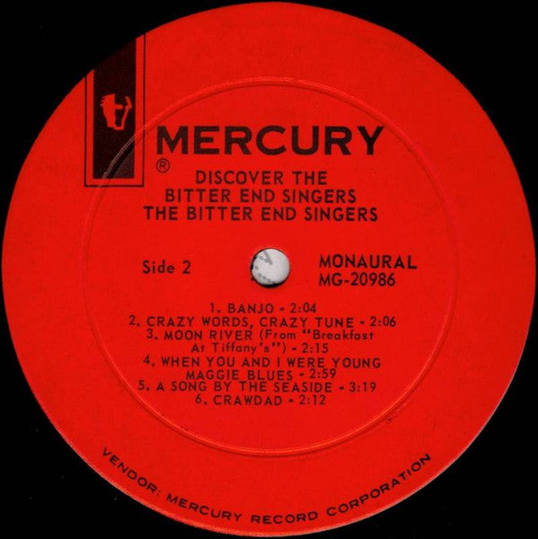 The Bitter End Singers : Discover The Bitter End Singers (LP, Album, Mono)